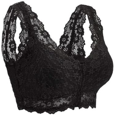 Imagem de Sutiã Pós-cirurgia Para Mulheres Mastectomia Lace Brassiere Com Bolso Fechamento Frontal Sutiãs Esportivos Sutiã Sem Fio Bandeau, Red, XL/X-Large