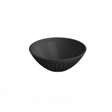 Imagem de Bowl Multiuso Plástica, Livre de BPA, Design Moderno, Pote P/Saladas Frutas Comida, Tigela, Utensílio de Cozinha, Resistente, Prático (Preto, 400ml)