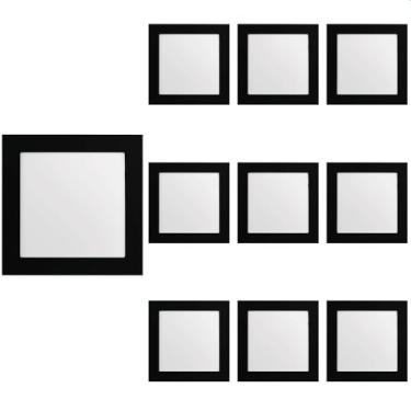 Imagem de 10 Painel de Led Save Energy Quadrado de Embutir 25W Bivolt Jet Black 4000K Luz Neutra