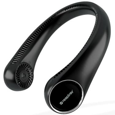 Imagem de Respiray Ventilador de pescoço portátil, 3 velocidades, vida útil da bateria de 17 horas, ventilador de resfriamento pessoal sem pás sem mãos (preto)