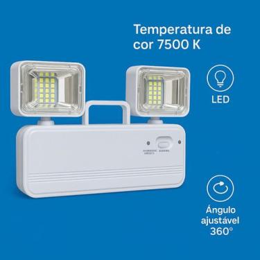 Imagem de Luminária de Emergência Luz Led 360 Graus Ajustável - RELET