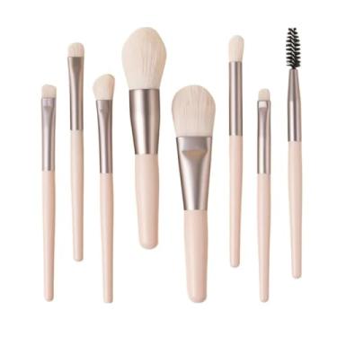 Imagem de Kit de Pincéis de Maquiagem, 8 Peças, Portátil com Estojo Transparente, Cerdas Sintéticas Macias em cores sortidas