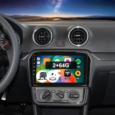 Imagem de [2 + 64 G] Android 13 estéreo automotivo para VW Jetta 2013-2017 com carro sem fio e Android Auto, rádio veicular com tela sensível ao toque de 9 polegadas com link espelhado Bluetooth FM/RDS rádio