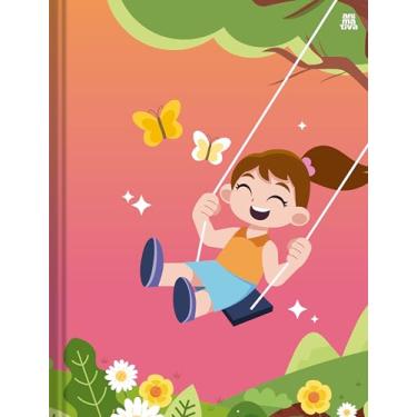 Imagem de Caderno Brochura 1/4 Pequeno, Animativa, Capa Dura, Pimpolhos Feminino, 96 Folhas, Pacote com 5