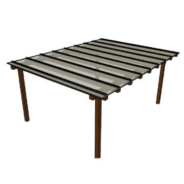 Imagem de kit Policarbonato Cristal 4mm 4,00m x 3,00m - Perfis Bronze