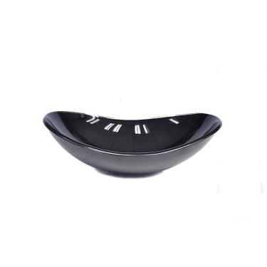 Imagem de Gabinete De Vidro Para Banheiro Inox 60Cm Cuba Oval Preto