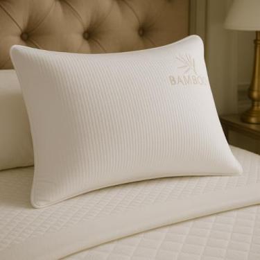 Imagem de Travesseiro Alto Firme Antialergico 50x70cm Bambu Confort Premium