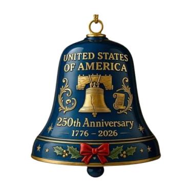 Imagem de Bohany Sinos Rústicos - Sino Comemorativo do 250º Aniversário dos EUA,Sinos Comemorativos Vintage com Padrões Entalhados para Árvore de Natal Cerca Escola Porta de Entrada Parque Jardim Lareira