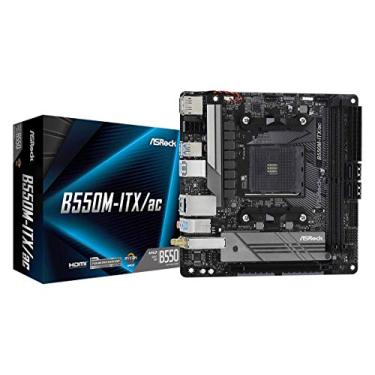 Imagem de ASRock B550M-ITX/AC suporta 3ª geração AMD AM4 Ryzen/Future AMD Ryzen Processadores placa-mãe