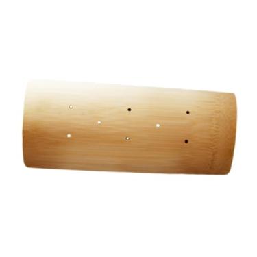 Imagem de ＫＬＫＣＭＳ Almofada cervical de bambu para sauna, suporte cervical simples e ergonômico para cama de fazenda, acessório para hotel e casa, 5cm