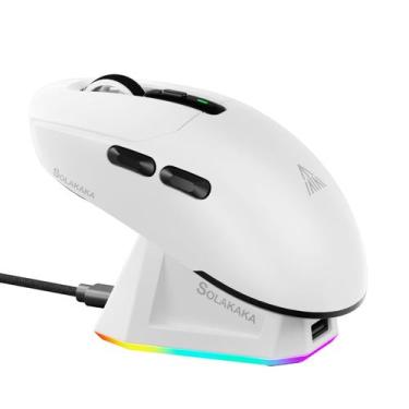 Imagem de Mouse para jogos sem fio SOLAKAKA SM820 com base de carregamento RGB, 