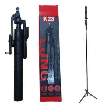 Imagem de Tripé Bastão Para 1 Camera E 1 Celular Telefone Os 2 Juntos