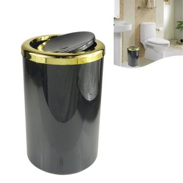 Imagem de Lixeira 8 Litros Basculante Redonda Cesto De Lixo De Cozinha Banheiro 