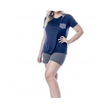 Imagem de Kit Pijama Verão Malha PV Baby Look + Pijama Regata Verão Shorts - Sou
