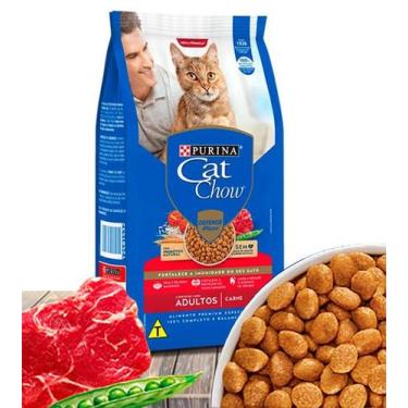 Imagem de Ração Seca Nestlé Purina Cat Chow Defense Plus Carne para Gatos Adulto