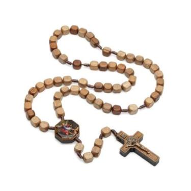 Imagem de Terço Madeira Imbuia Quadrado 10MM São Miguel