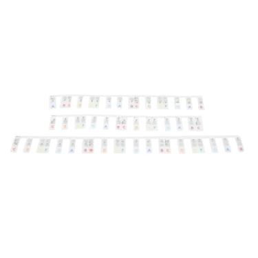 Imagem de Asixxsix Adesivos para teclado de piano, adesivos de silicone removíveis para teclas de piano, brilham no escuro, etiquetas de notas de teclado de 88 teclas em tamanho real (Cor)