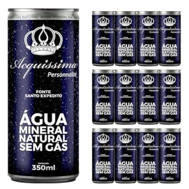 Imagem de Água Mineral Natural Sem Gás Acquissimaª Personnalité 350 ml Lata, Fonte Santo Expedito, Embalagem Reciclável 12 Unidades