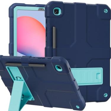Imagem de Stweap Capa para Samsung Galaxy Tab S6 Lite 10,4 polegadas 2024/2022/2020 com suporte para caneta S, capa resistente à prova de choque de grau militar resistente à prova de choque com suporte (azul