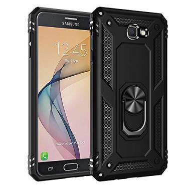 Imagem de Capa para Samsung Galaxy J7 Prime 2, suporte de anel giratório de 360 graus para Samsung SM-G611FF/DS J7 Prime 2/SM-G611L Galaxy On7 Prime 2018/Capa para Galaxy J7 Prime preta