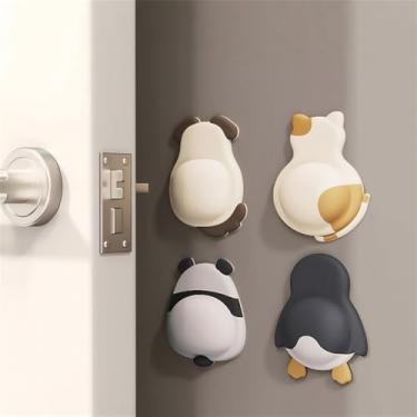 Imagem de Adesivo anticolisão para porta de animais de estimação, adesivo de borracha macia, artefato para geladeira, barreira tra