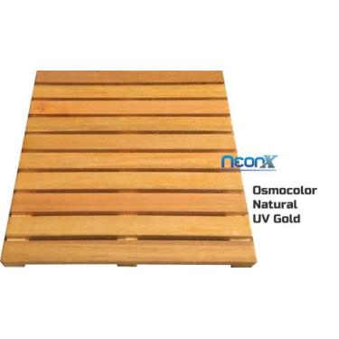 Imagem de Deck De Madeira Modular 50x50 cm Com Pintura Neonx, Osmocolor Natural 