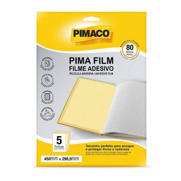 Imagem de Adesivo transparente Pima Filme com 5 folhas - Pimaco
