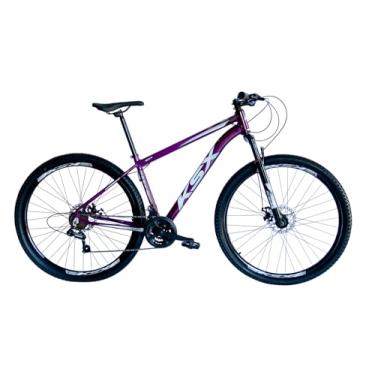 Imagem de Bicicleta Bike Aro 29 MTB Alumínio KSX SD7 21V Câmbios Especiais Cabeamento Interno Unissex (VIOLETA (ADS BRANCO), 15)