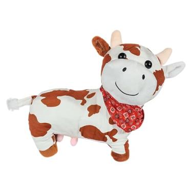 Imagem de Vaca De Pelúcia Malhada Fazendinha 25cm (Marrom)