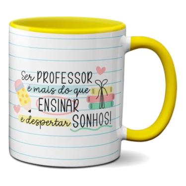 Imagem de Caneca Ser Professor É Despertar Sonhos Dia Dos Professores (Amarela)