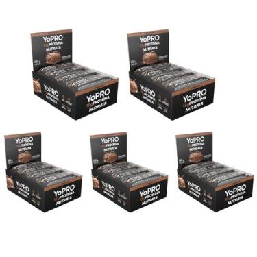 Imagem de 5x Barras De Proteína Yopro 12 Barras 55g Whey Bar - Nutrata, Chocolat