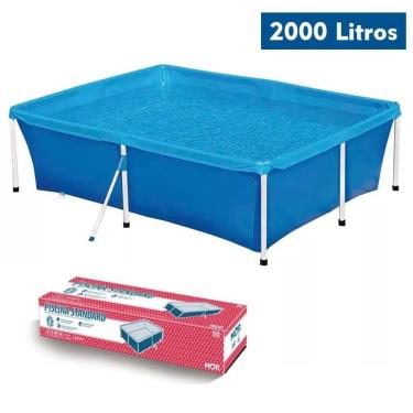 Imagem de Piscina Mor Desmontável 2000 Litros - Ref 1004 - Medidas 2,11 M X 2,32 M X 58 Cm Tamanho Unico Cor Azul