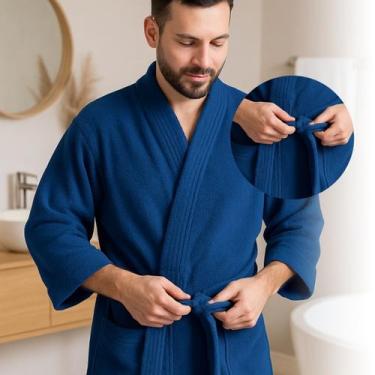 Imagem de Roupão Felpudo 100% Algodão Feminino Masculino Tamanho Único - EMPÓRIO