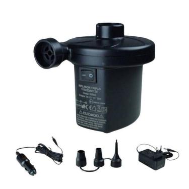 Imagem de Inflador Bivolt E 12V Triplo Boias Colchão Infláveis Piscina