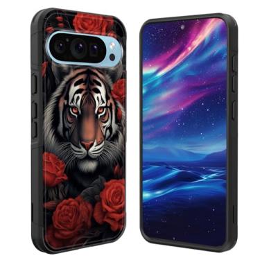 Imagem de GFEWYTJYJ Capa para Pixel 10 Pro XL, [proteção contra quedas de grau militar] Capa de telefone antiderrapante resistente à prova de choque para Google Pixel 10 Pro XL 6,8 polegadas 2025, flores rosa