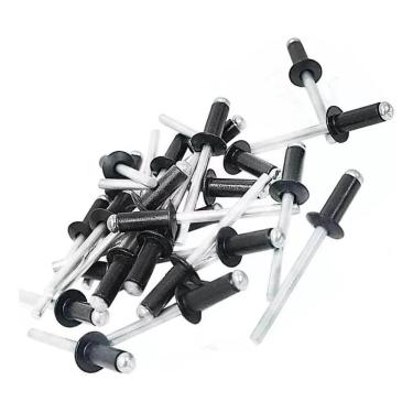 Imagem de 2X Rebite 412 Preto Pop Repuxo Alumínio 200 Peças