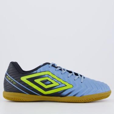 Imagem de Chuteira Umbro Fifty V Futsal Azul e Preta, 42