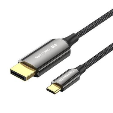 Imagem de Cabo de Video USB C p/ Displayport 8k 60hz 4k 144hz 2 Metros - Bbacome