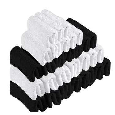 Imagem de Kit 30 Toalhas de Rosto Para Salão Beleza 100% Algodão 40 x 65 cm Bran