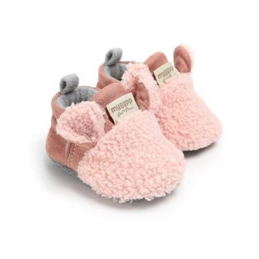 Imagem de Pantufas de pelúcia macias para meninos e meninas com desenho animado para bebês e crianças, C-pink, 12-18 Months Infant