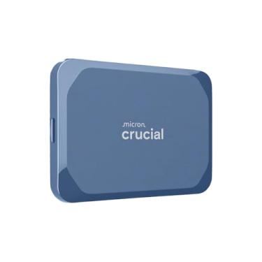 Imagem de Crucial SSD portátil X10 de 2 TB, até 2.100 MB/s, USB 3.2 USB-C, unidade de estado sólido externa, compatível com Windows, Mac e Android, armazenamento durável para jogos, fotos e arquivos, azul