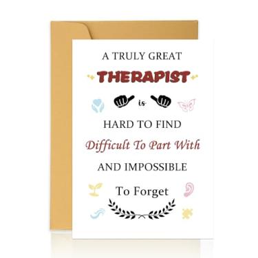 Imagem de yaozeio Vale-presente de agradecimento do terapeuta para saúde mental fisioterapia presentes de aniversário de Natal para curandeiro cartão de reconhecimento para terapeuta da fala Um verdadeiro