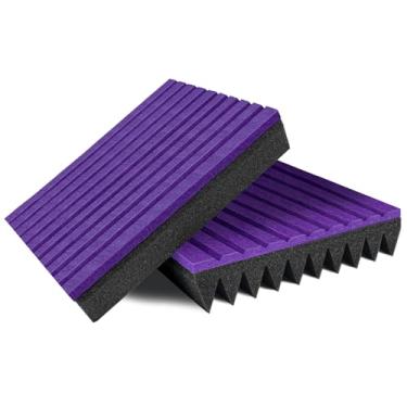 Imagem de TroyStudio Almofadas de isolamento de alto-falante, pacote com 2 subwoofer para par de monitores de estúdio de 16,5 a 20,3 cm, tapete de elevação de feltro de espuma acústica espessa, pés de