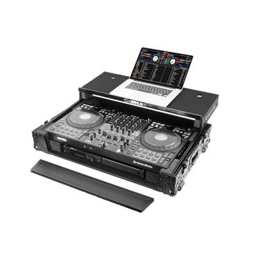 Imagem de Odyssey Capa de voo Black Label DDJ-FLX10 1U com plataforma de laptop estilo Glide e rodas