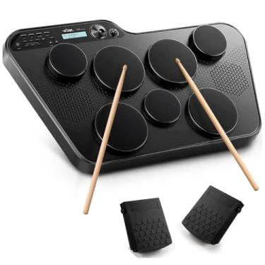 Imagem de Bateria Eletrônica Portátil 7 Pads Voik BEAT-70 Com Baqueta
