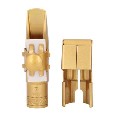 Imagem de B bocal de bocal de saxofone soprano plano Bocal de ouro fosco de lastropolas de ouro saxófonas de bronze de bronze saxófona de bronze