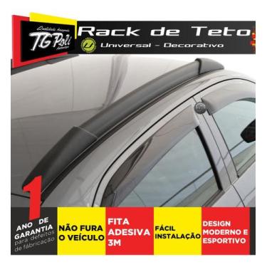 Imagem de Rack De Teto Universal Decorativo Tg Poli PP Preto Com Prata 1,54m - T
