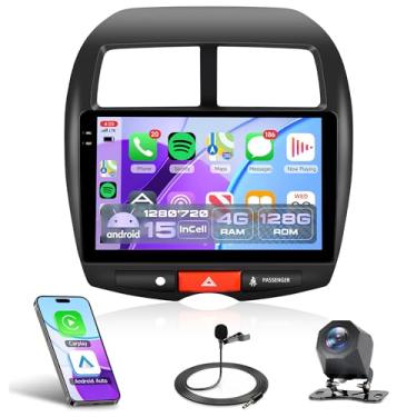 Imagem de Rádio veicular 4 núcleos 4G + 128 G Android 15 para Mitsubishi Outlander Sport Radio 2011-2017, Rimoody Wireless Carplay Andorid Auto Mirror Link 10,1'' INCELL Touchscreen GPS WiFi BT 5.0 FM/RDS EQ