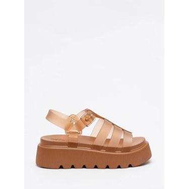 Imagem de Sandália Petite Jolie Plataforma Flow Sandal Pj7561 Doce De Leite, Doc