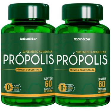 Imagem de Kit 2 Potes Própolis 120 Capsulas Suplemento Alimentar Natural Vitamin